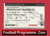 Derby County v Manchester United 2009 – FA Cup Match Ticket