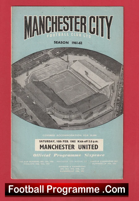 Manchester City v Manchester United 1962 - Man City v Man Utd - Image 2