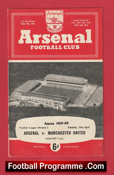 Arsenal v Manchester United 1960 - 1960s Man Utd - Image 2