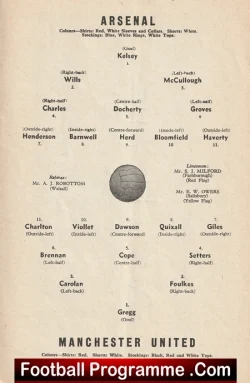 Arsenal v Manchester United 1960 - 1960s Man Utd - Image 3
