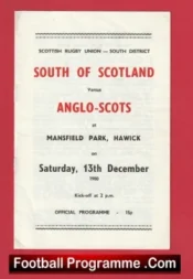 South Of Scotland Rugby v Anglo Scots 1980 – Harwick