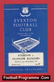 Everton v Glasgow Rangers 1963 – Friendly Match