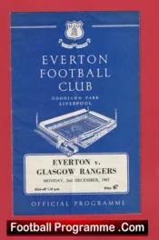 Everton v Glasgow Rangers 1963 – Friendly Match