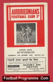 Airdrieonians Airdrie v Dunfermline Athletic 1964 – Scotland