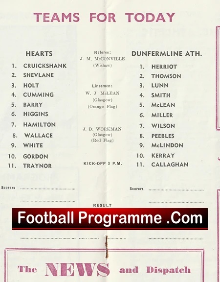 Heart Of Midlothian v Dunfermline Athletic 1964 - Scotland - Image 3