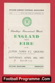 England v Ireland 1955 – Schoolboys at Luton Town