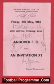 Andover v An Invitation X1 1969 – Friendly Multi Signed