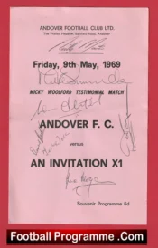 Andover v An Invitation X1 1969 – Friendly Multi Signed