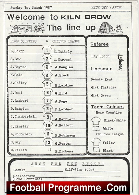 Home Counties Ladies v Chilton League 1987 - Womens Football 1980s - Image 3