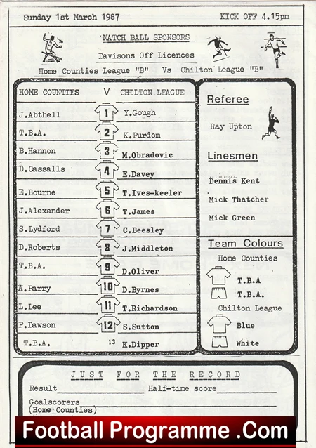 Home Counties Ladies v Chilton League 1987 - Womens Football 1980s - Image 4