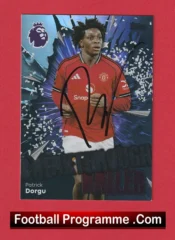 Manchester United Patrick Dorgu Autograph Signed Football Card Man Utd