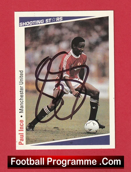 Manchester United Paul Ince Man Utd Signed Football Card Autographed - Image 2