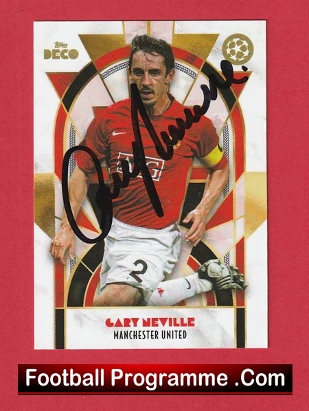 Manchester United Gary Neville Autographed Signed Football Card Man Utd - Image 2