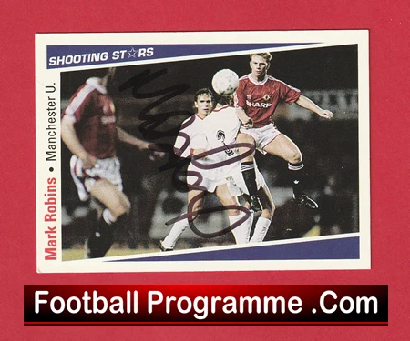 Manchester United Mark Robins Autographed Signed Football Card Man Utd - Image 2