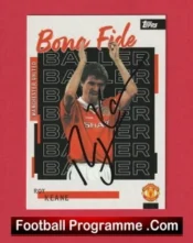 Manchester United Roy Keane Autographed Signed Football Card Man Utd