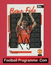Manchester United Roy Keane Autographed Signed Football Card Man Utd
