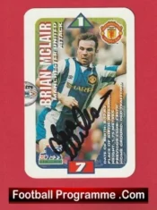 Manchester United Brian McClair Man Utd Signed Football Card Autographed