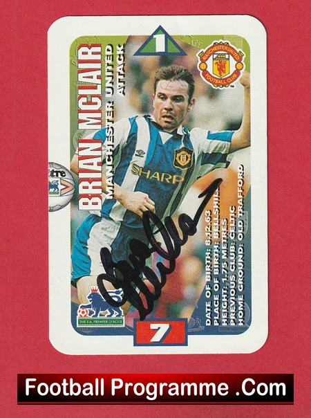 Manchester United Brian McClair Man Utd Signed Football Card Autographed - Image 2