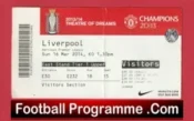 Liverpool v Manchester United 2014 – Match Ticket