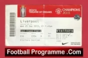 Liverpool v Manchester United 2013 – Match Ticket