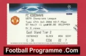 Manchester United v Copenhagen 2006 – Match Ticket
