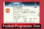 Manchester United v Copenhagen 2006 – Match Ticket