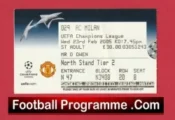 Manchester United v AC Milan 2005 – Man Utd Ticket