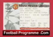 Manchester United v Maccabi Haifa 2002 – Match Ticket