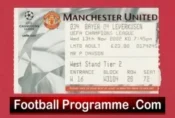 Manchester United v Bayer Leverkusen 2002 – Match Ticket