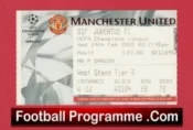Manchester United v Juventus 2003 – Match Ticket