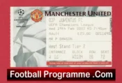 Manchester United v Juventus 2003 – Match Ticket