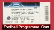 Manchester United v Arsenal 2009 – Football Ticket