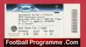 Manchester United v Arsenal 2009 – Football Ticket