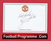 Manchester United Wyn Davies Autograph Signed Crested Card Man Utd