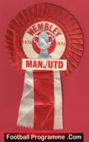 Manchester United Old Football Rosette 1976 Cup Final Man Utd
