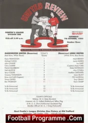 Manchester United v Leeds United 1995 – Eric Cantona Reserve Match