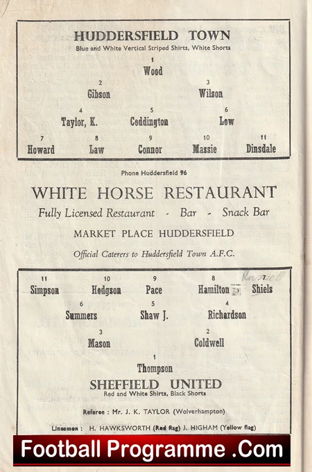 Huddersfield Town v Sheffield United 1959 - Denis Law - Image 3