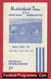 Huddersfield Town v Bolton Wanderers 1956