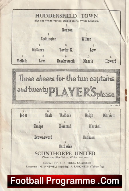 Huddersfield Town v Scunthorpe United 1958 - Denis Law - Image 3
