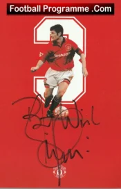 Manchester United Denis Irwin Autographed Signed Info Card Man Utd