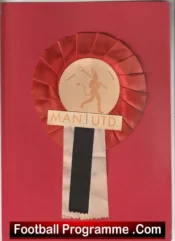 Manchester United Old Football Rosette 1980s Man Utd