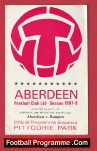 Aberdeen v Glasgow Rangers 1967 – Sir Alex Ferguson Debut 1st