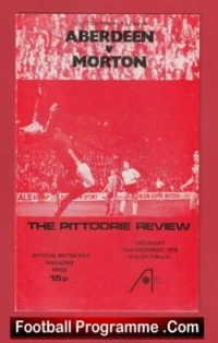Aberdeen v Greenock Morton 1978 – Alex Ferguson First Season as Manager