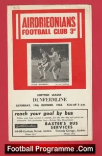 Airdrieonians Airdrie v Dunfermline Athletic 1964 – Scotland