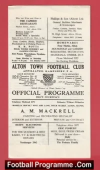 Alton Town v Enfield 1970s + Insert Sheet