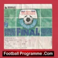 Birmingham City v Carlisle United 1995 – Shield Cup Final Ticket