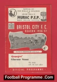 Bristol City v Huddersfield Town 1956