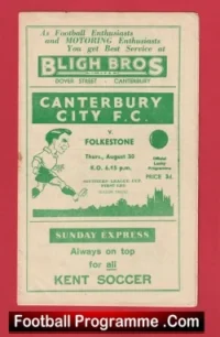 Canterbury City v Folkestone Town 1962