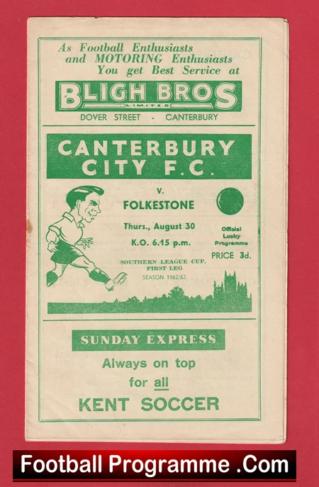 Canterbury City v Folkestone Town 1962 - Image 2