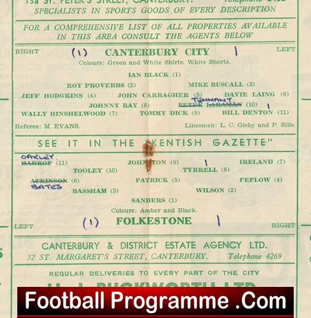 Canterbury City v Folkestone Town 1962 - Image 3